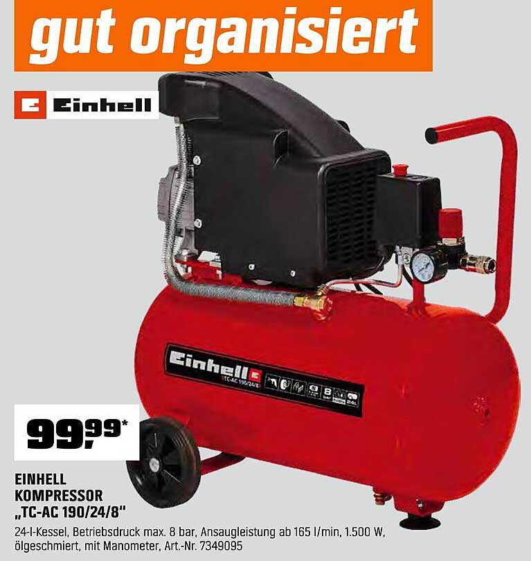 EINHELL KOMPRESSOR „TC-AC 190/24/8“