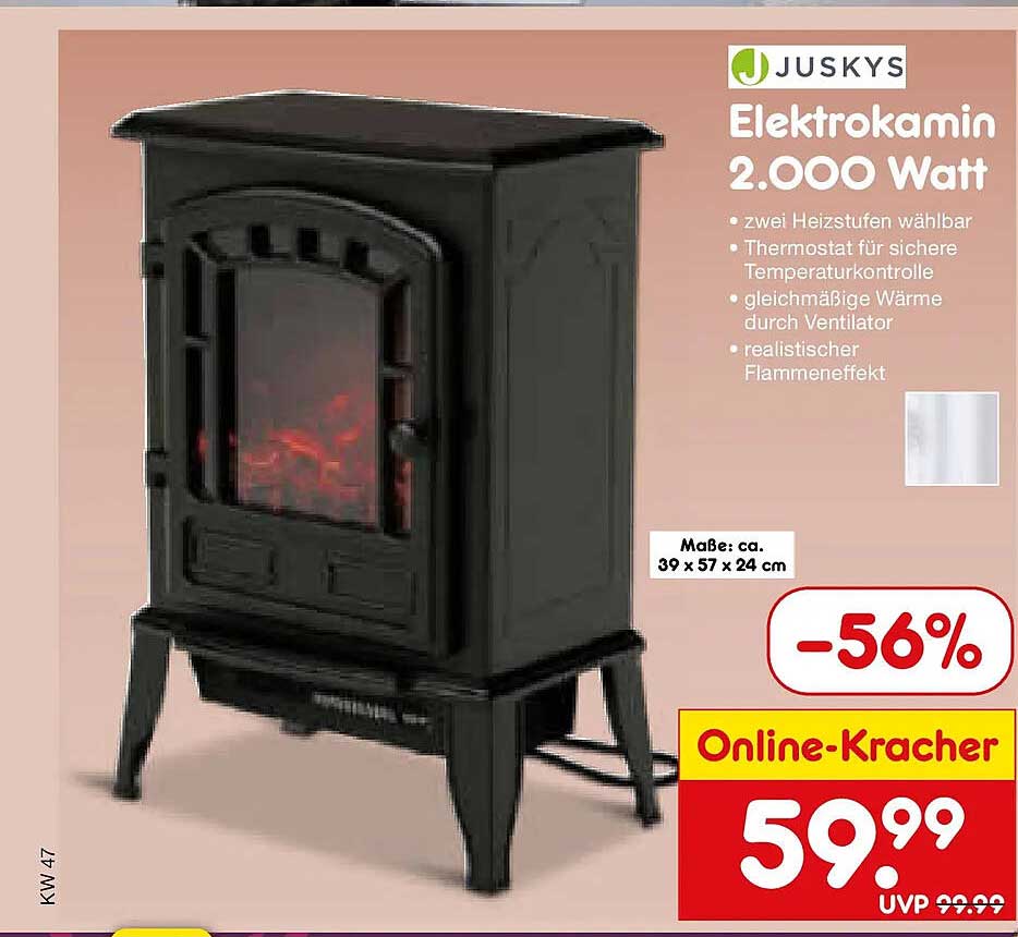 Elektrokamin 2.000 Watt