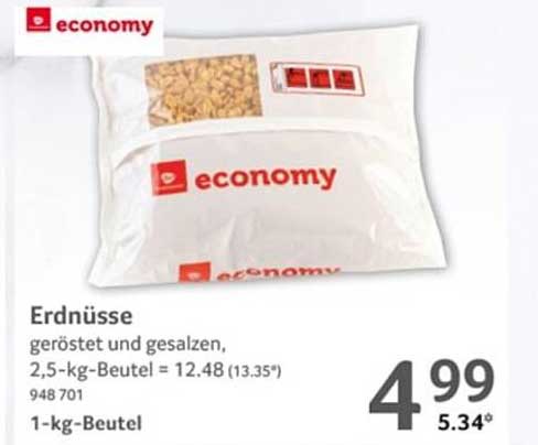 Erdnüsse geröstet und gesalzen, 1-kg-Beutel