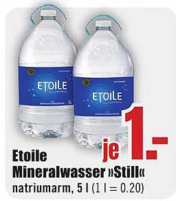 Etoile Mineralwasser »Still« - 5 l Flasche