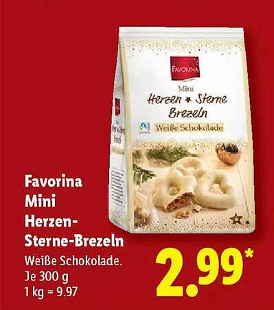 Favorina Mini Herzen-Sterne-Brezeln