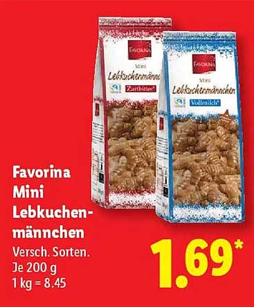 Favorina Mini Lebkuchenmännchen