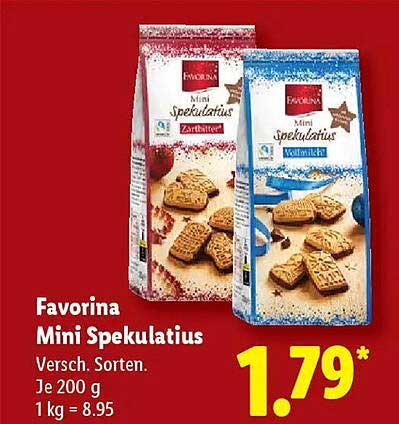 Favorina Mini Spekulatius - Verschiedene Sorten