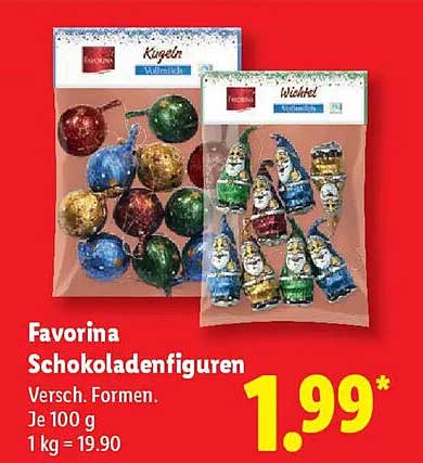 Favorina Schokoladenfiguren - Verschiedene Formen
