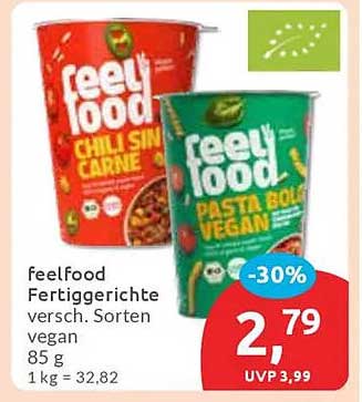 feelgood Fertiggerichte - Chili sin Carne und Pasta Bolo vegan
