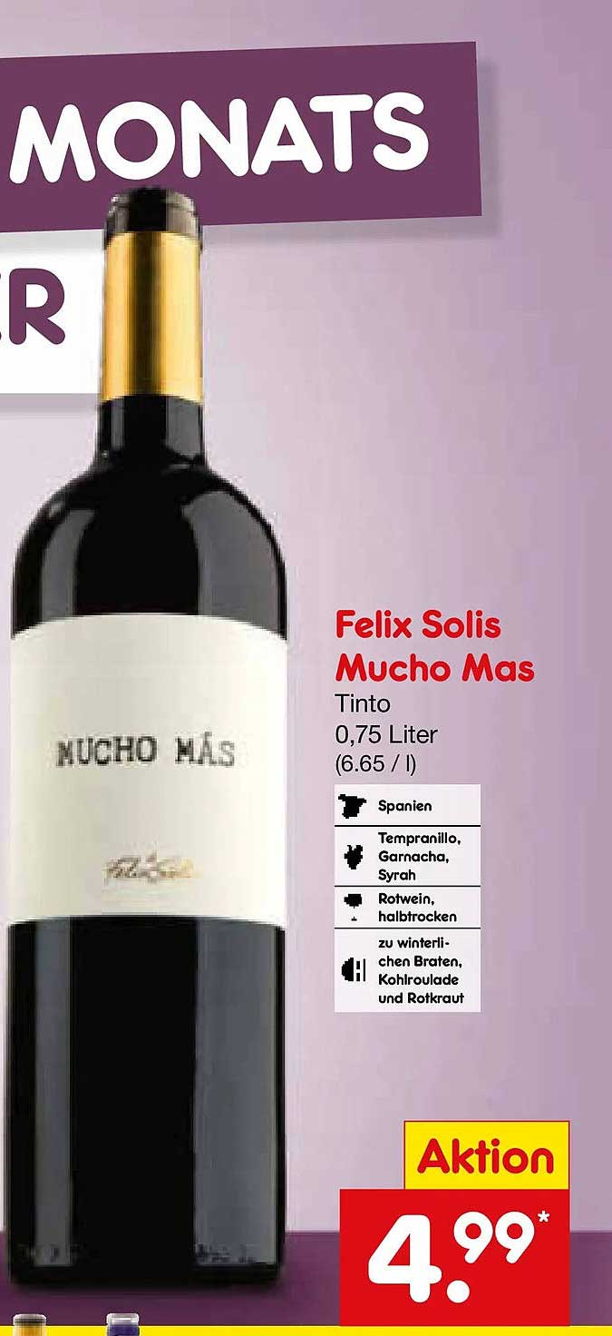 Felix Solis Mucho Mas Tinto - Rotwein, 0,75 Liter