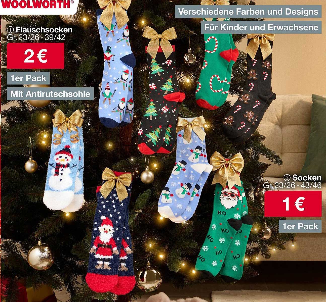 Flauschsocken für Kinder und Erwachsene