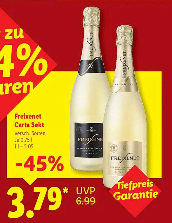 Freixenet Carta Sekt - Verschiedene Sorten