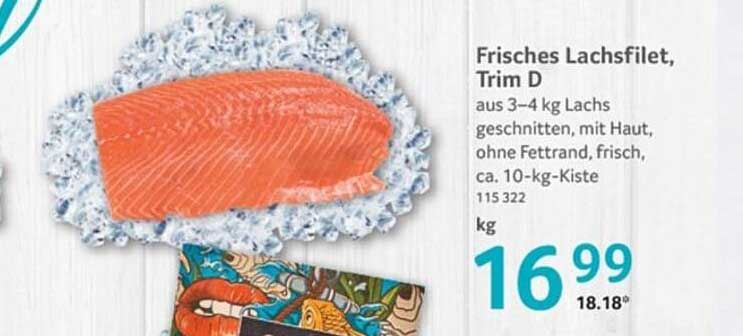 Frisches Lachsfilet, Trim D