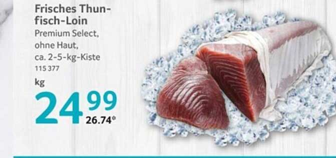Frisches Thunfisch-Loin Premium Select, ohne Haut