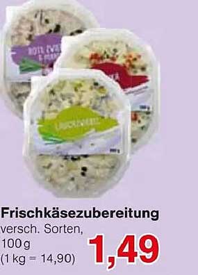 Frischkäsezubereitung – verschiedene Sorten, 100 g