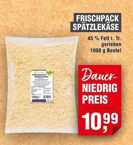 Frischpack Spätzlekäse 1000 g - Dauer-Niedrig Preis