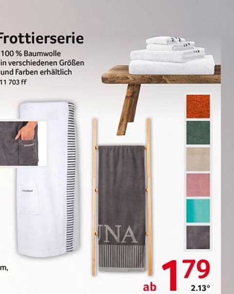 Frottierserie – 100 % Baumwolle in verschiedenen Größen und Farben