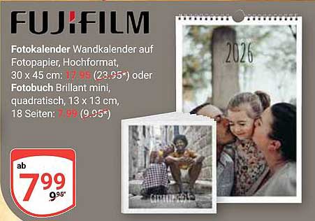 Fujifilm Fotokalender & Fotobuch Angebote