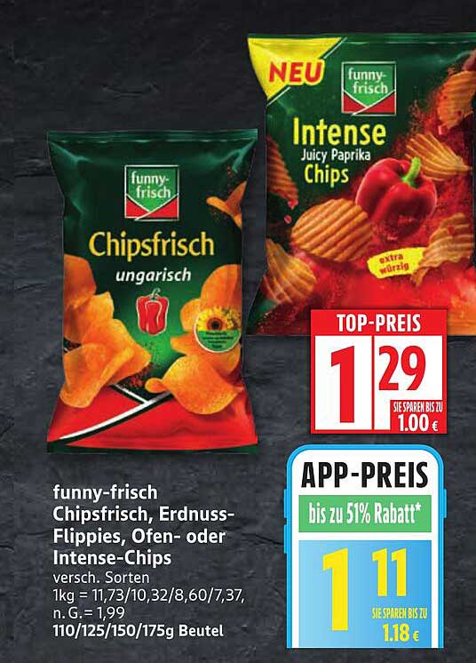 funny-frisch Chipsfrisch, Erdnuss-Flippies, Ofen- oder Intense-Chips