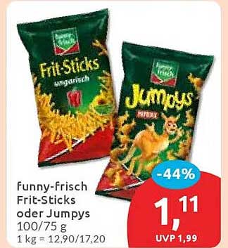 Funny-frisch Frit-Sticks oder Jumpys 100g/75g