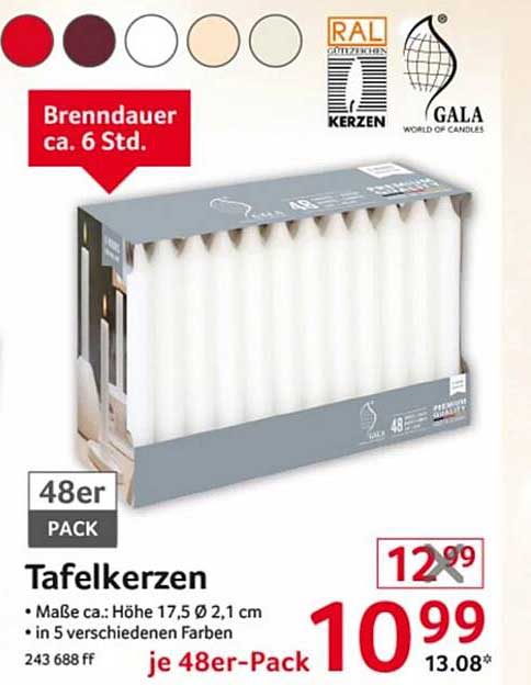 GALA Tafelkeren 48er Pack - Jetzt zugreifen!