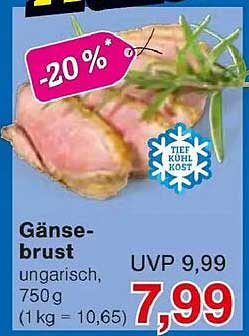 Gänsebrust ungarisch, 750 g