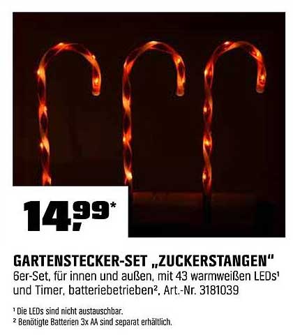 Gartenstecker-Set „Zuckerstangen“