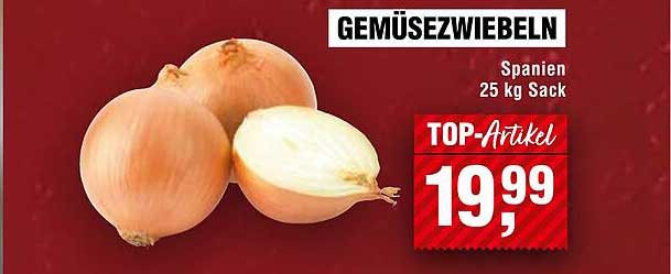 Gemüsezwiebeln 25 kg Sack aus Spanien