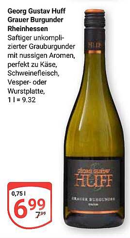 Georg Gustav Huff Grauer Burgunder Rheinhessen 0,75 l