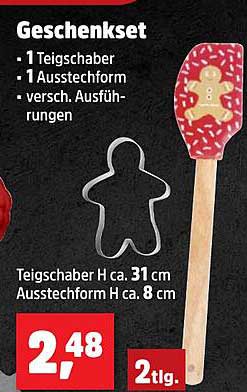 Geschenkset: Teigschaber und Ausstechform