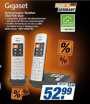 Gigaset Schnurloses Telefon CE575A Duo