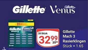 Gillette Mach 3 Rasierklingen 20 Stück