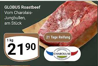 GLOBUS Roastbeef vom Charolais-Jungbullen, am Stück