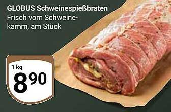 GLOBUS Schweinepießbraten Frisch vom Schweine-kamm, am Stück