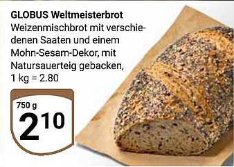 GLOBUS Weltmeisterbrot - Weizenmischbrot mit verschiedenen Saaten