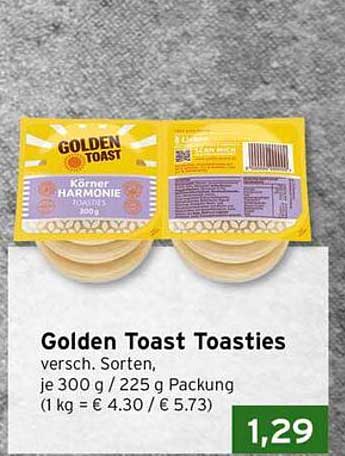 Golden Toast Toasties, verschiedene Sorten 300 g