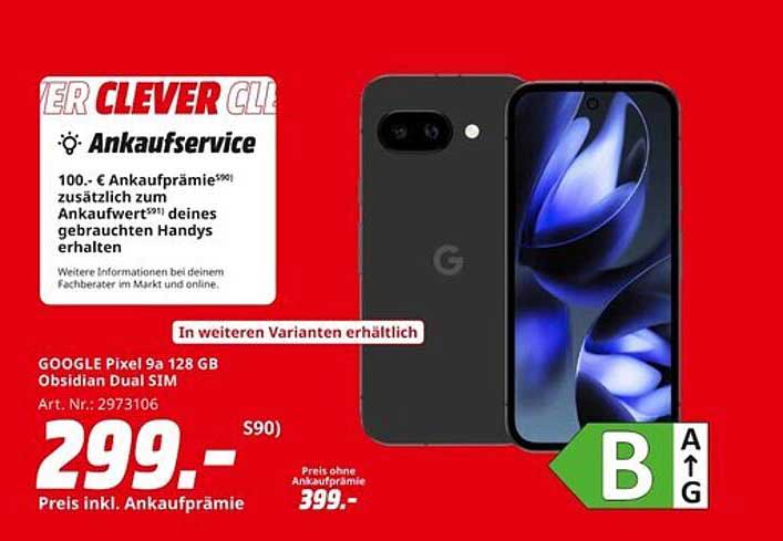 GOOGLE Pixel 9a 128 GB Obsidian Dual SIM