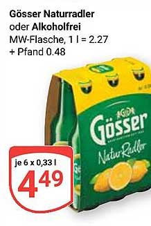 Gösser Naturradler oder Alkoholfrei