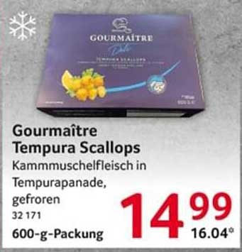 Gourmaître Tempura Scallops - Kammmuschelfleisch in Tempurapanade