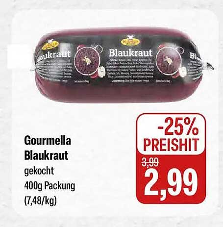 Gourmella Blaukraut gekocht 400g Packung