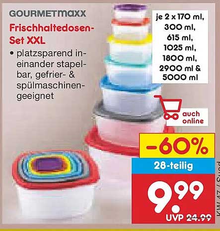 GOURMETmaxx Frischhaltedosen-Set XXL