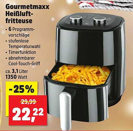 Gourmetmaxx Heißluftfritteuse