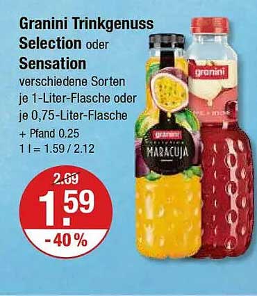 Granini Trinkgenuss Selection oder Sensation 1-Liter-Flasche