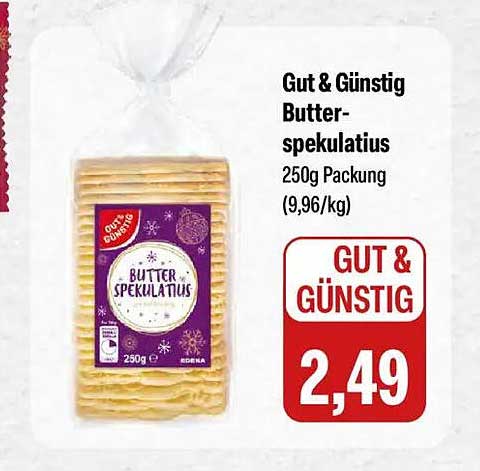 Gut & Günstig Butter-Spekulatius 250g Packung