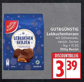 GUT&GLÜCKLICH Lebkuchenherzen mit Schokolade 300g