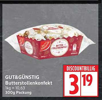 GUT&GÜNSTIG Butterstollenkonfekt 300g