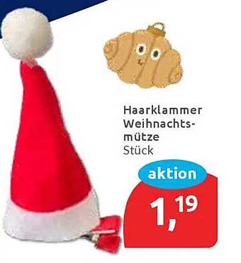 Haarklammer Weihnachtsmütze