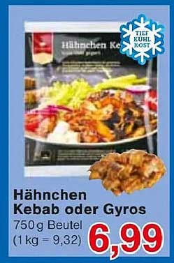 Hähnchen Kebab oder Gyros 750g Beutel