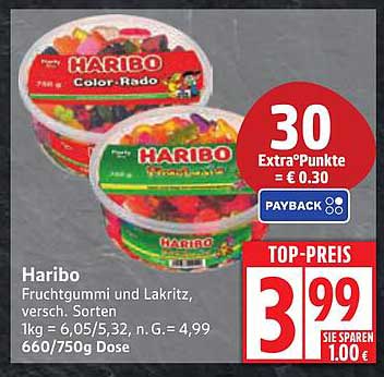 Haribo Fruchtgummi und Lakritz, versch. Sorten