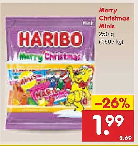 HARIBO Merry Christmas Minis - 250 g
