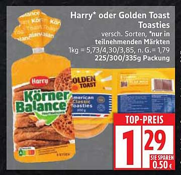 Harry* oder Golden Toast Toasties