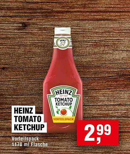 HEINZ TOMATO KETCHUP VORTEILSPACK 1170 ML