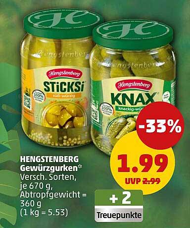 HENGSTENBERG Gewürzgurken 670 g - Vielfalt für jeden Genuss