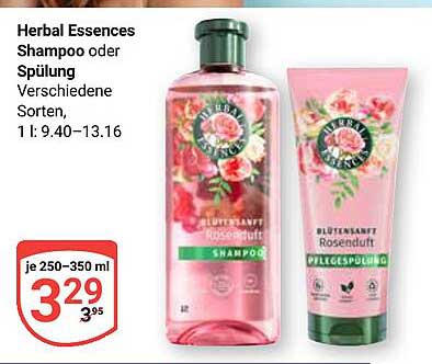 Herbal Essences Shampoo oder Spülung - Blütensanft Rosenduft